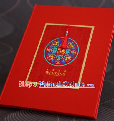 Chinese Classic Wedding Guest Signatures Cloth Book