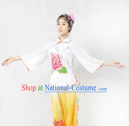 Chinese Fan Dancewear and Headgear for Women