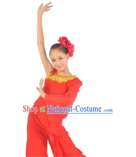 Chinese Red Contemporary Costumes and Headwear for Women