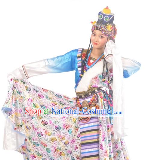 China Tibetan Girls Dancewear Dance Costumes Complete Set for Women