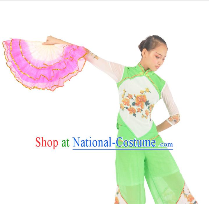 China Shop Chinese Classic Fan Dance Costumes Girls Dancewear for Women