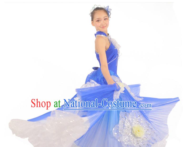 China Dance Costumes Ballerina Costume Burlesque Costumes Salsa Costumes,