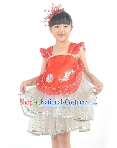 China Kids Dance Costumes Ballerina Costume Burlesque Costumes Salsa Costumes