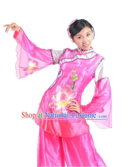 China Shop Chinese Classic Fan Dance Costumes Girl Dancewear for Women