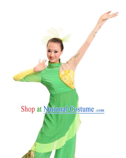 China Shop Chinese Fan Dance Costumes Girl Dancewear for Women