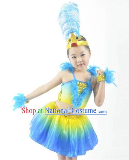 Custom Made Chinese Modern Group Dance Costumes for Kids