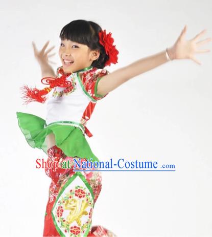 Custom Made Chinese Modern Team Dance Costumes for Kids