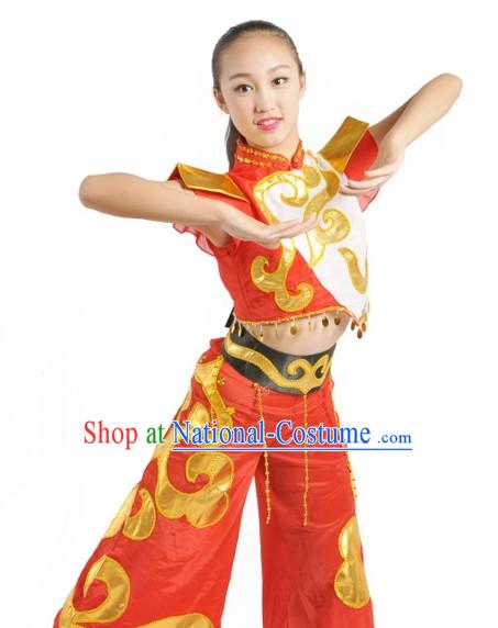 Custom Made Chinese Group Dance Costumes Team Dance Costumes for Women