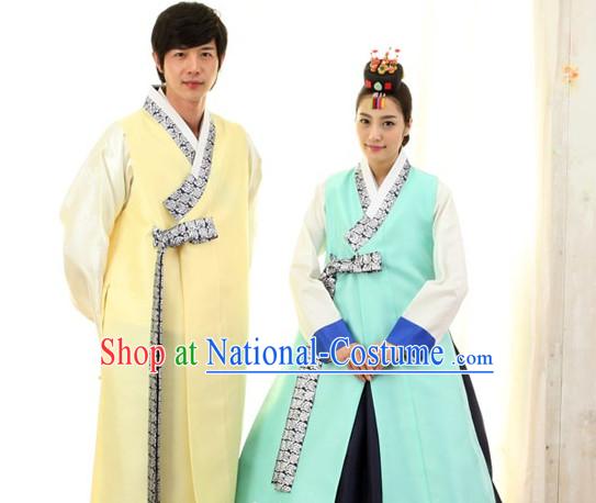 Korean Traditional Bridal Wedding Dress Complete Set for Brides and Bridegrooms