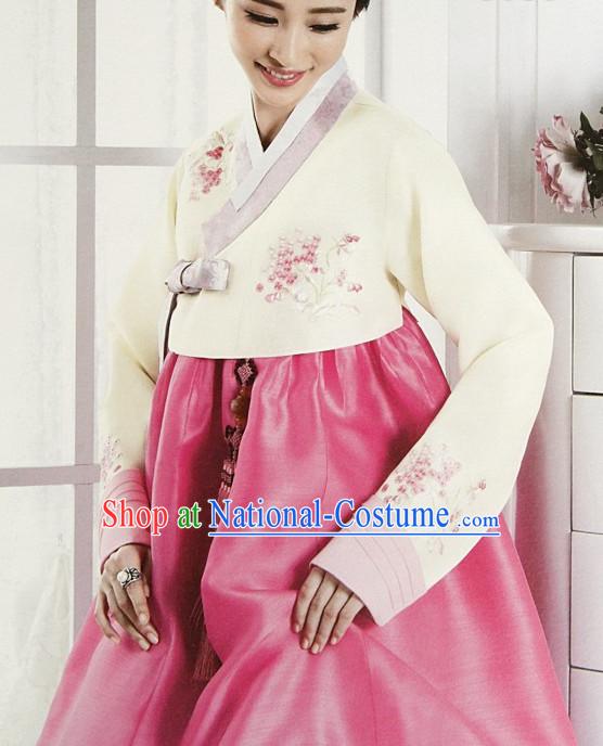 Korean Traditional Special Day Hanbok Dresses Complete Set for Ladies