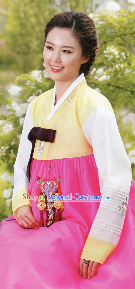 Korean Traditional Mother of the Bride Dress Hanbok Complete Set