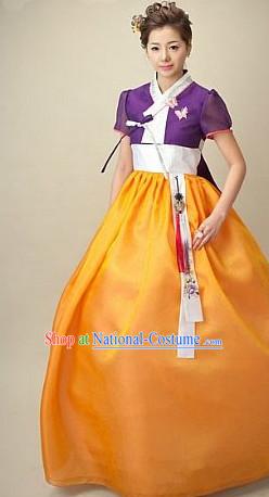 Top South Korean Bridal Brides Hanbok Wedding Dress Complete Set