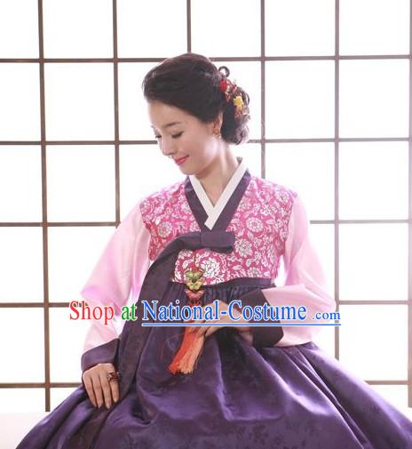 Traditional Korean Female Hanboks Outfits Complete Set