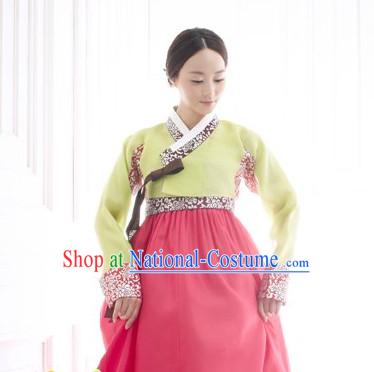 Korean Women Fashion Traditional Hanbok Wedding Dress Complete Set