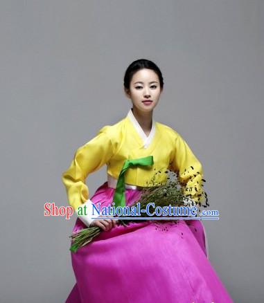 Korean Women Fashion Traditional Hanbok Wedding Dresses Complete Set