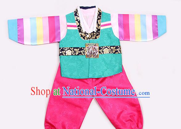 Korean Fashion Traditional Hanbok Outfit Complete Set for Boys