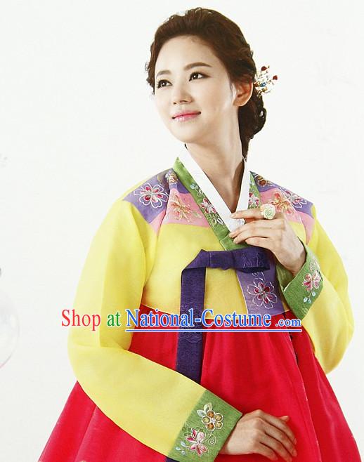 Korean Fashion Traditional Mother Dresses Complete Set for Women