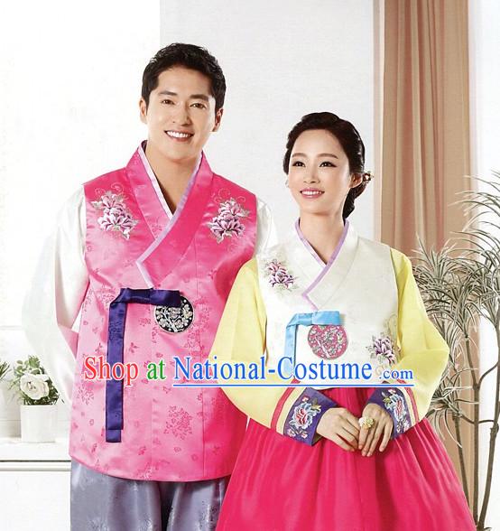 Korean Fashion Traditional Couple Dresses Complete Set for Women