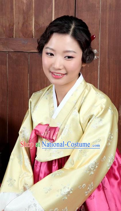 Top Korean Traditional Hanbok Birthday Ceremonial Clothing Complete Set for Women