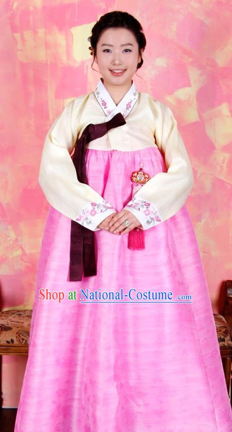 Top Korean Traditional Hanbok National Costumes Complete Set for Women