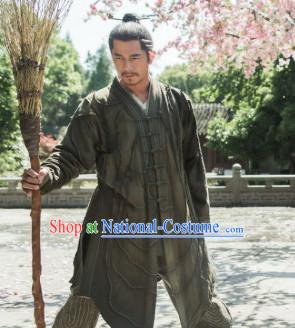 China Ancient Kung Fu Master Costumes Complete Set for Men