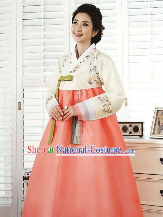 Top Korean Ladies Official Reception Hanbok Dresses Complete Set