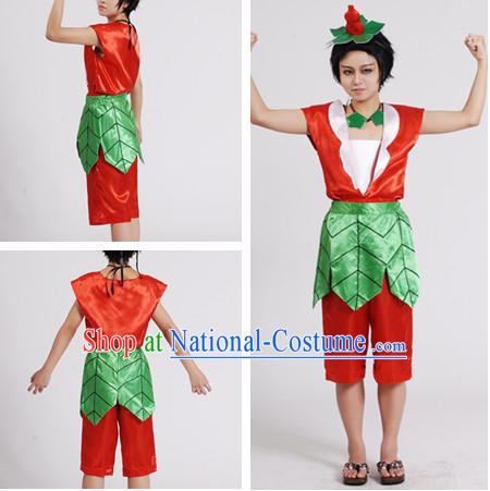 Chinese Cartoon Character Gourd Dolls Costume for Men or Kids