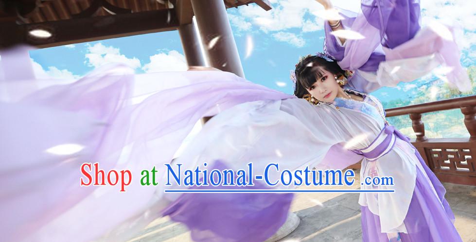 Chinese Costumes Traditional Clothing China Shop Purple Lady Classical Dance Costumes