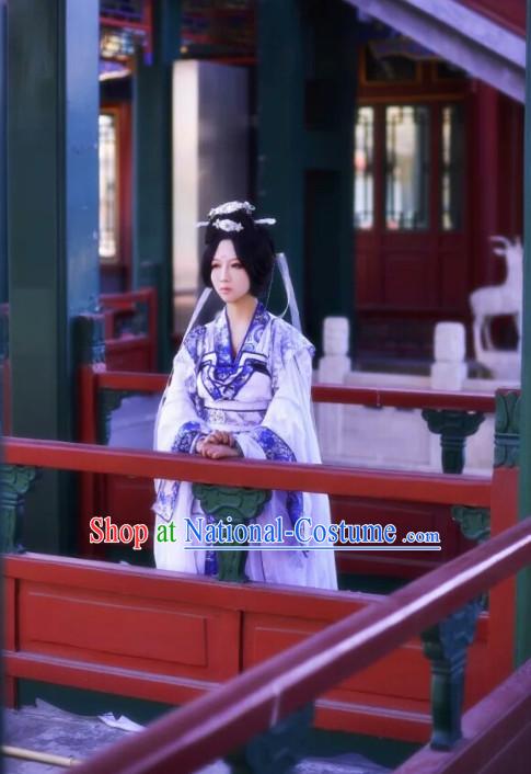 Chinese Costumes Traditional Clothing China Shop Purple Princess Cosplay Halloween Costumes