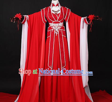 Chinese Red Princess Hanfu Cosplay Halloween Costumes Carnival Costumes for Men