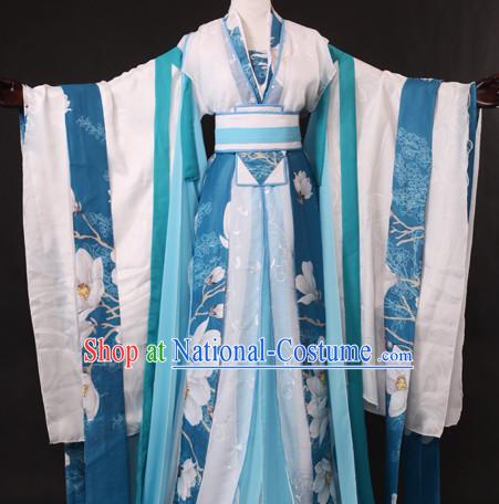 Chinese Female Teacher Halloween Costumes Hanfu Outfits