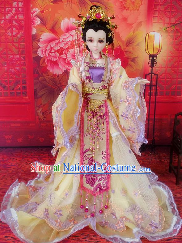 China Civilization Chinese Princess Clothes and Hair Jewelry Complete Set for Women