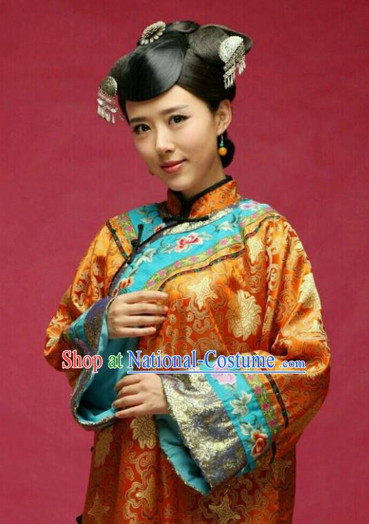 Chinese Traditional Style Princess Black Wig and Hair Jewelry