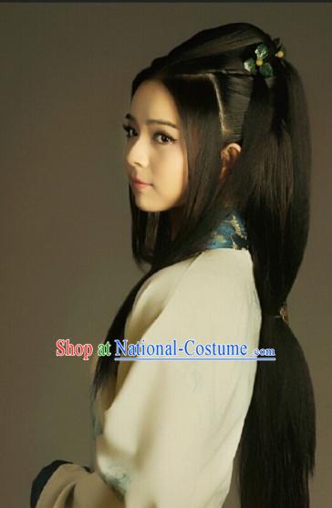 Chinese Traditional Style Long Black Wig