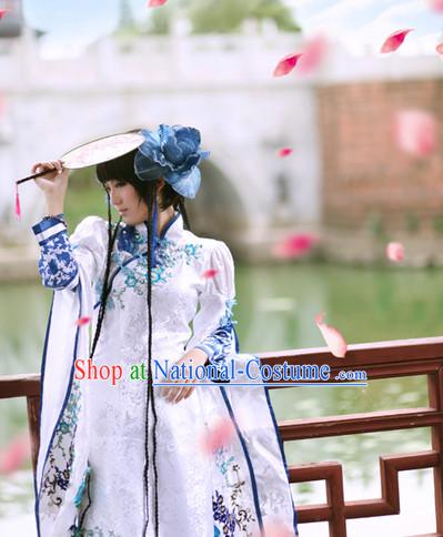 Asia Fashion Mandarin Collar Poet Cosplay Costumes Complete Set for Women