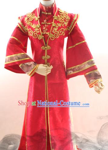 Chinese Costume Asian Fashion China Civilization Medieval Costumes Red Bridegroom Dress