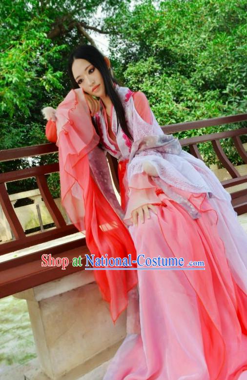 Chinese Kimono Costumes Asian Fashion Fairy Costume Complete Set