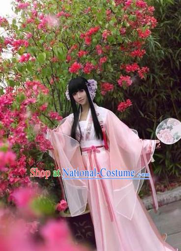 Chinese Ancient Pink Empress Fairy Costume Complete Set for Women