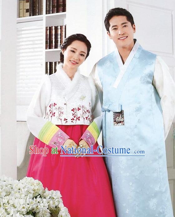 Korean Traditional Hanbok Formal Dresses Special Occasion Dresses for Couple