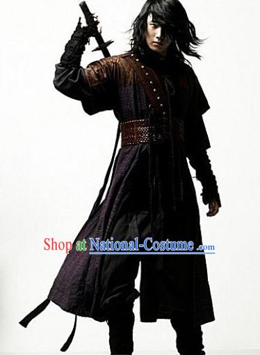 Asian Fashion Black Swordsman Costume Complete Set for Men