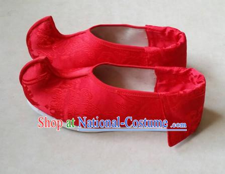 Lucky Red Chinese Traditional Ladies Wedding Shoes