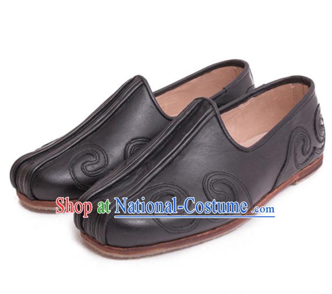 Black Handmade Chinese Traditional Shoes Footwear