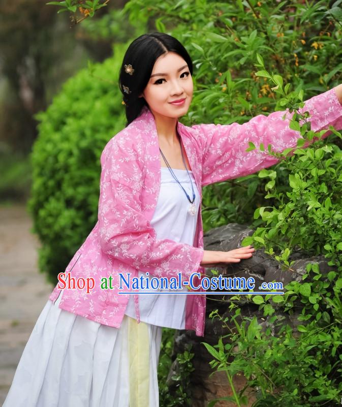 Asian Fashion Oriental Dresses Chinese Hanfu Plus Size Classy Clothing Complete Set