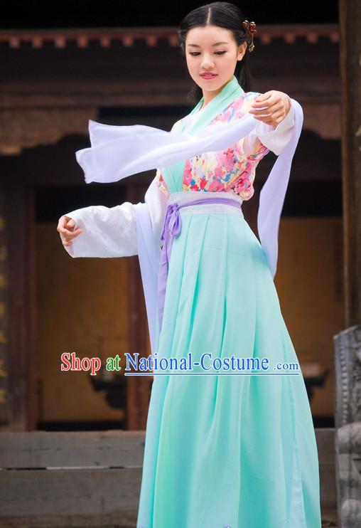 Asian Fashion Oriental Dresses Chinese Hanfu Plus Size Classy Clothes Complete Set