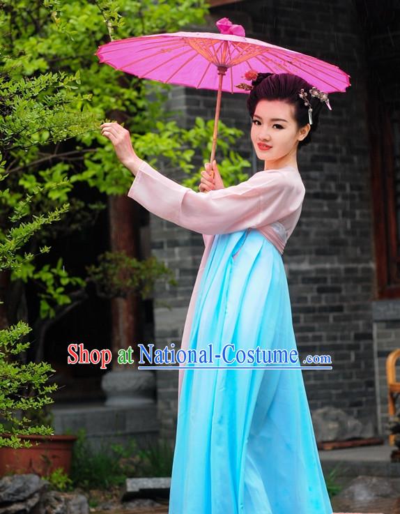 Asian Fashion Oriental Dresses Chinese Hanfu Plus Size Suits Complete Set