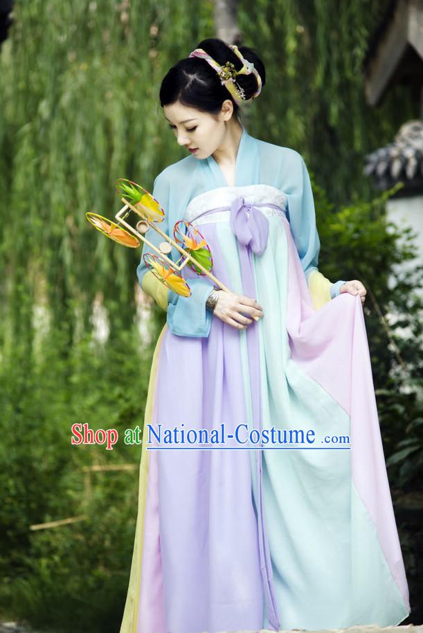 Asian Fashion Oriental Dresses Chinese Hanfu Plus Size Classy Skirt Clothing Complete Set