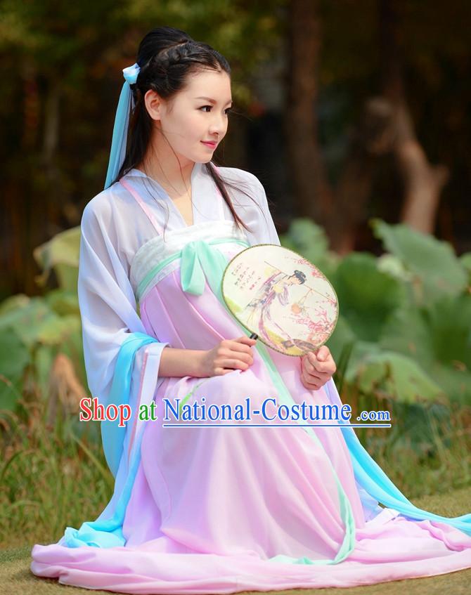 Asian Fashion Oriental Dresses Chinese Hanfu Plus Size Classy Skirt Clothing Complete Set