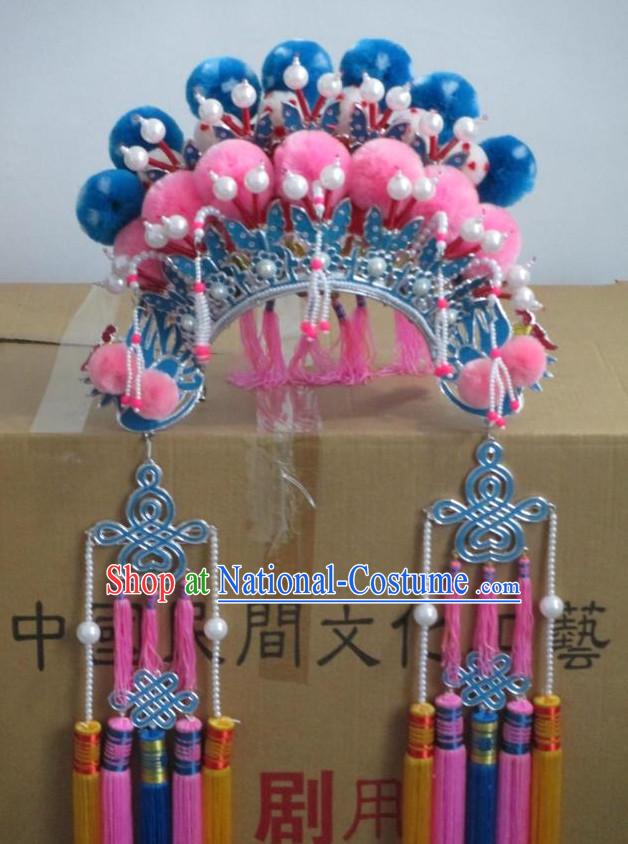 Oriental Chinese Traditional Mu Guiying Hua Mulan Phoenix Coronet Hat