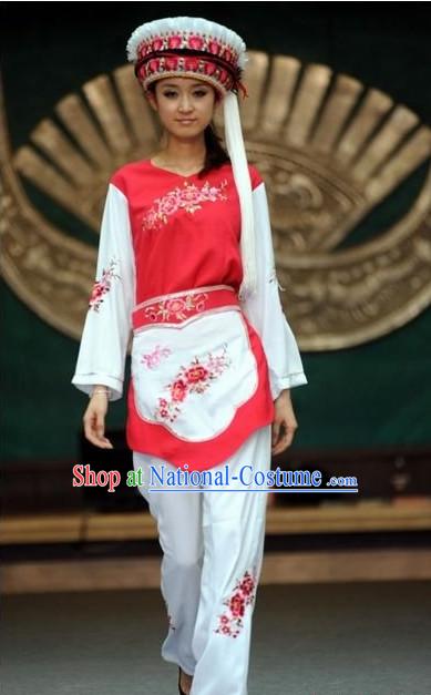 Oriental Clothing Chinese Bai Traditional Ethnic Clothing in China