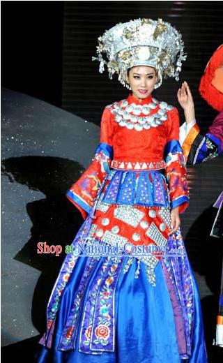 Oriental Clothing Chinese Traditional Miao Clothing for Sale Ethnic Plus Size Clothes and Hat online